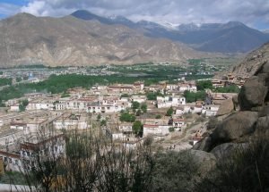 ལྔ་བཅུ། ལྷ་སའི་རིས་མེད་དགོན་སྡེ་ཁག་ ༡༦ གི་ལོ་རྒྱུས་སྙིང་བསྡུས།