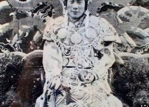 ༸     རྒྱལ་བ་སྐུ་ཕྲེང་བཅུ་བཞི་པ། བསྟན་འཛིན་རྒྱ་མཚོའི་རྣམ་ཐར་སྙིང་བསྡུས།